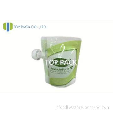 Ziplock Stand Up Pouch With Spout For Baby Food , Beverage
